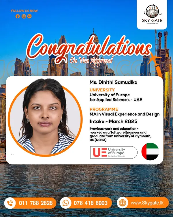 Sky Gate visa approval - Student 10