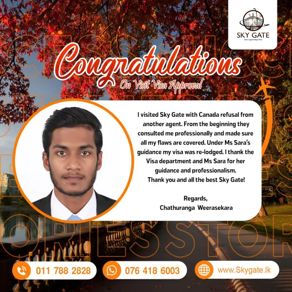 Sky Gate visa approval - Student 14