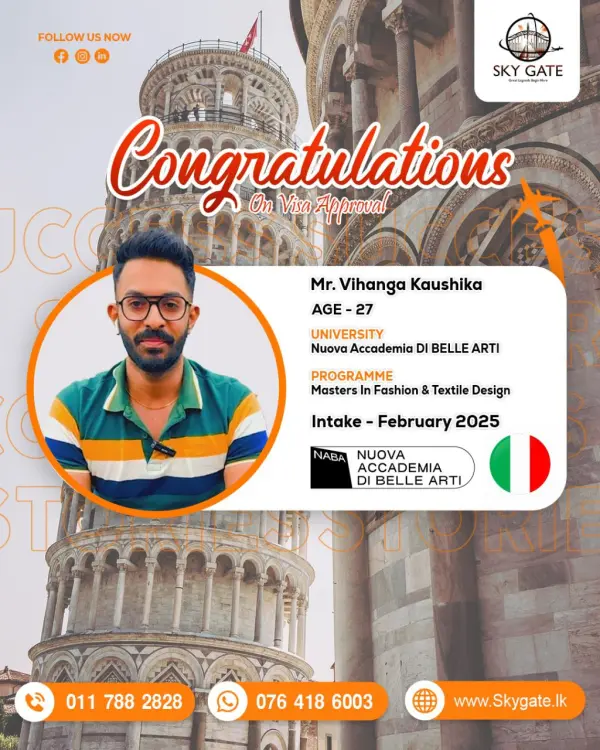 Sky Gate visa approval - Student 15