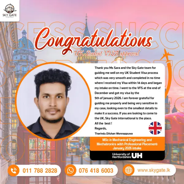 Sky Gate visa approval - Student 4