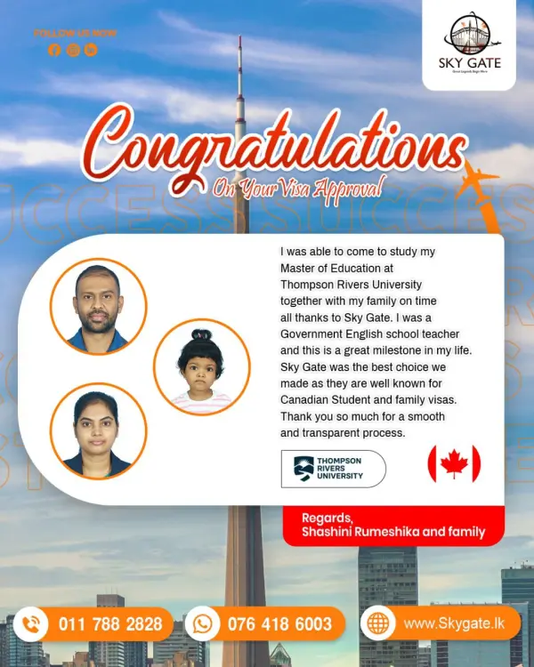 Sky Gate visa approval - Student 6