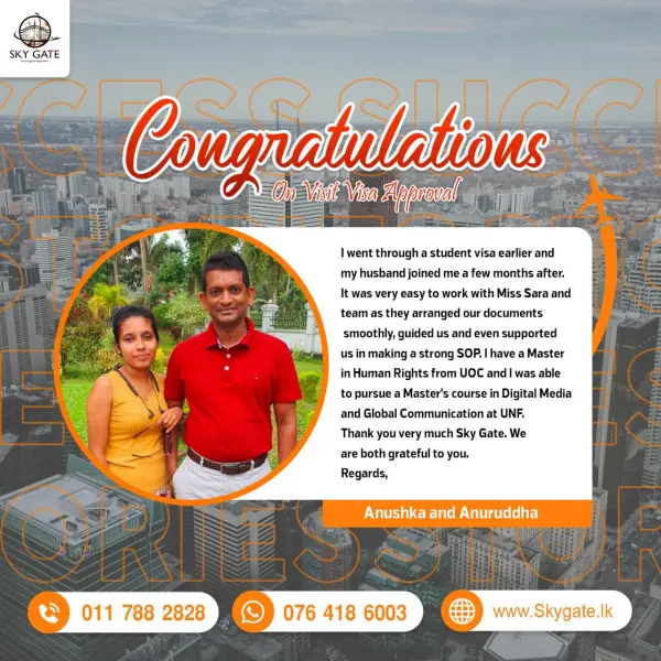 Sky Gate visa approval - Student 9
